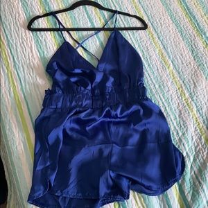 Silky Blue Romper